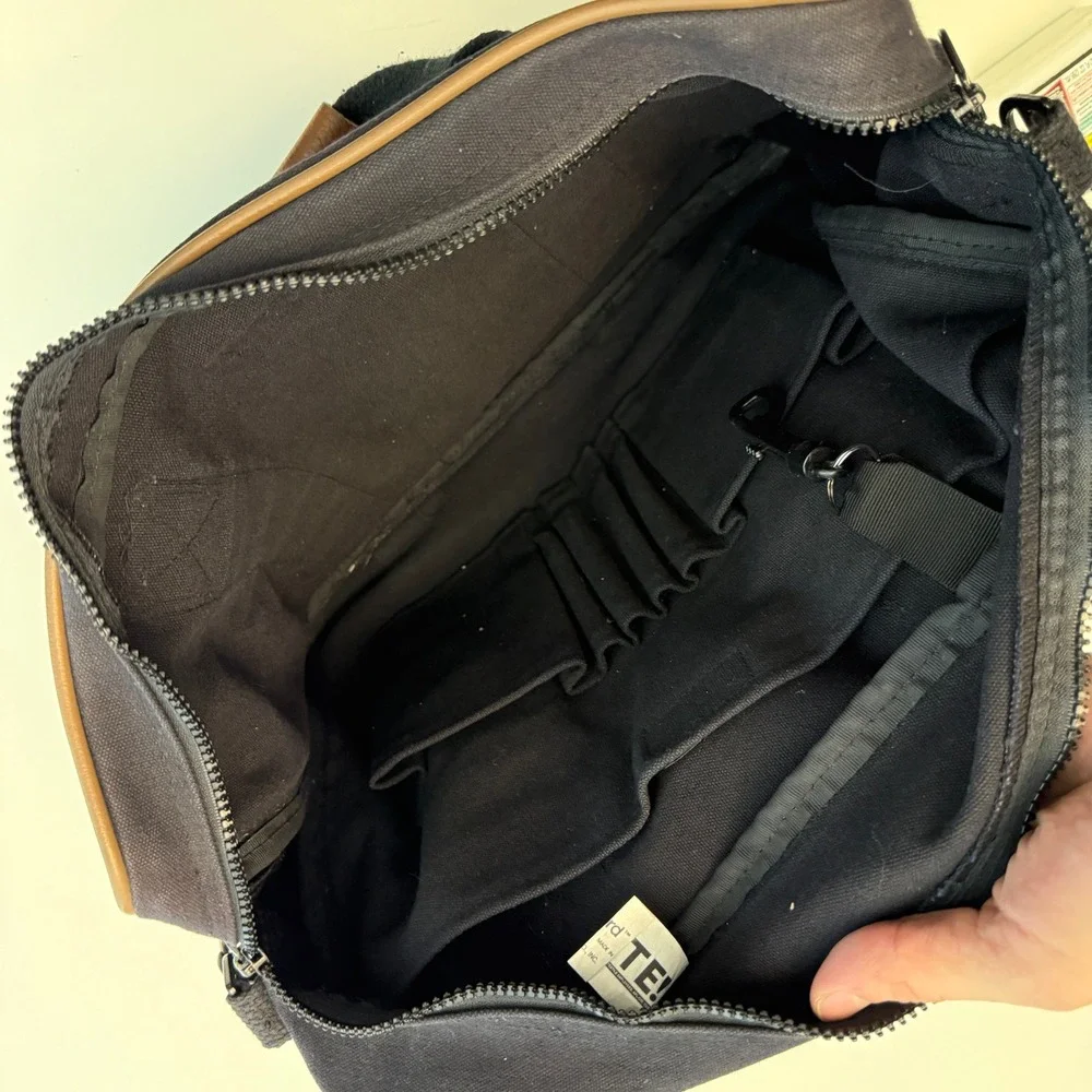 US Postal Service Navy Blue Canvas Briefcase Messenger‎ Bag OS